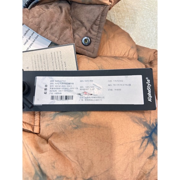 AlphaStyle Puffer Jacket Ski Down Coat Tie Dye Magnetic Buckle  size S - Picture 13 of 13